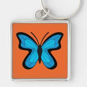 Porte-clés Papillon Bleu