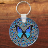Porte-clés papillon bleu (Recto)