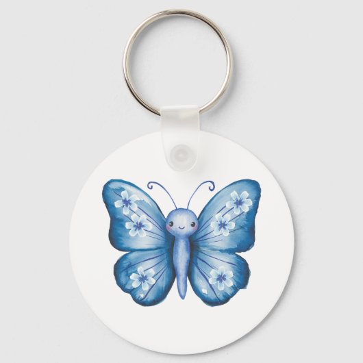 Porte-clés Papillon bleu (Recto)