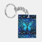 Porte-clés Papillon bleu élégant (Devant gauche)