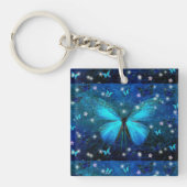 Porte-clés Papillon bleu élégant (Devant)