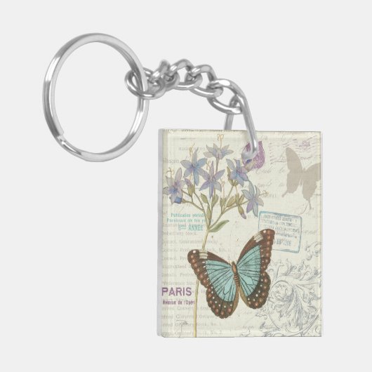 Porte-clés Papillon bleu et Brown (Devant gauche)