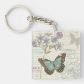 Porte-clés Papillon bleu et Brown (Devant)