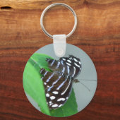 Porte-clés Papillon bleu vague photo (Recto)