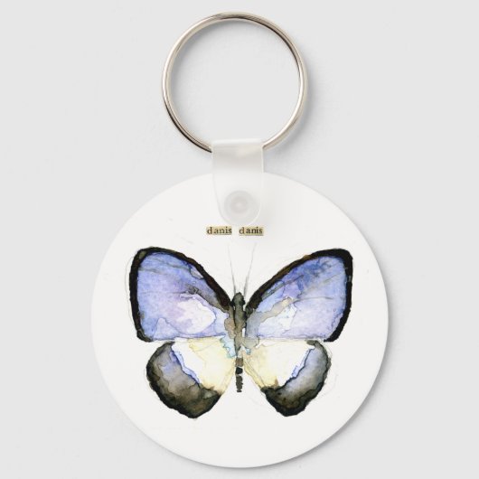Porte-clés Papillon : Bleu vert (Recto)