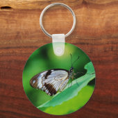 Porte-clés Papillon Brown foncé et gris (Recto)