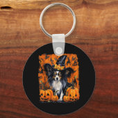 Porte-clés Papillon Chien Halloween (Recto)