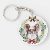 Porte-clés Papillon Christmas Wreath Festive Pup (Devant)