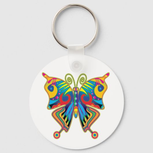 Porte-clés Papillon coloré (Recto)