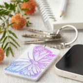 Porte-clés Papillon coloré Art (Devant droit)