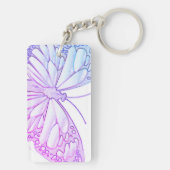 Porte-clés Papillon coloré Art (Dos)