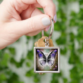 Porte-clés Papillon cosmique pourpre (main)