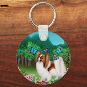 Porte-clés Papillon dans le jardin (Recto)