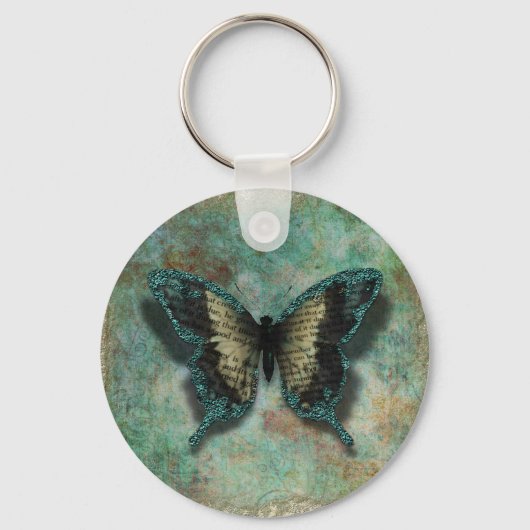 Porte-clés Papillon dans le jardin (Recto)