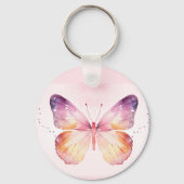 Porte-clés Papillon d'aquarelle Art (Recto)