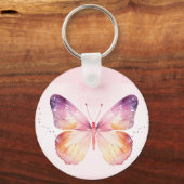 Porte-clés Papillon d'aquarelle Art (Recto)