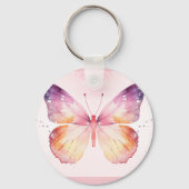 Porte-clés Papillon d'aquarelle Art (Verso)
