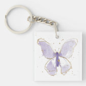 Porte-clés Papillon d'aquarelle Lavender (Devant)