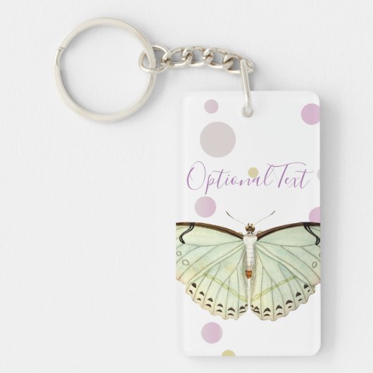 Porte-clés Papillon de beauté verte à la menthe (Devant)