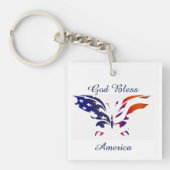 Porte-clés Papillon de drapeau (Devant)