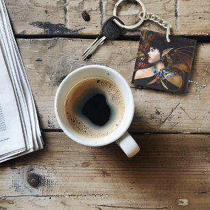 Porte-clés Papillon de fantaisie compagnon dragon elfe mystiq