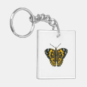 Porte-clés Papillon de femme peint (Devant gauche)