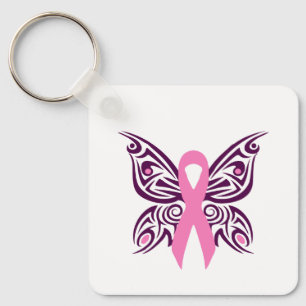 Porte-clés Papillon de sensibilisation au cancer du sein