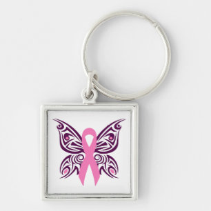Porte-clés Papillon de sensibilisation au cancer du sein