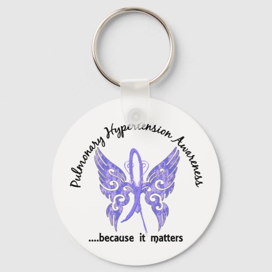 Porte-clés Papillon d'hypertension pulmonaire 6.1 (Recto)