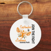 Porte-clés Papillon du mois de sensibilisation à la leucémie  (Recto)