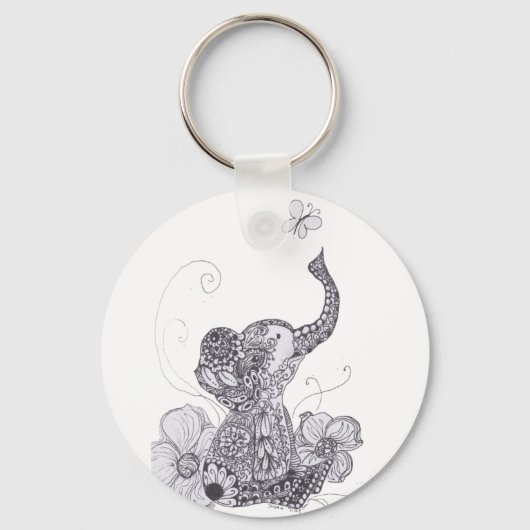 Porte-clés Papillon éléphant (Recto)