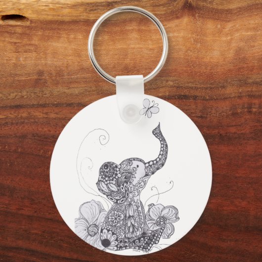 Porte-clés Papillon éléphant (Recto)