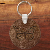 Porte-clés Papillon en cuir (Recto)