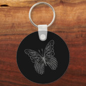 Porte-clés papillon en filigrane noir (Recto)