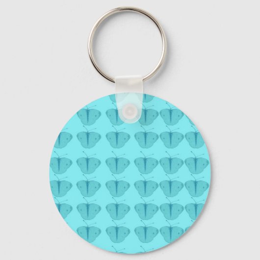 Porte-clés Papillon en turquoise (Recto)