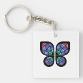 Porte-clés Papillon en verre tendu (Devant)