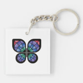 Porte-clés Papillon en verre tendu (Dos)