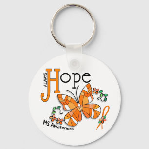 Porte-clés Papillon en verre tendu MS