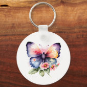 Porte-clés Papillon et fleurs (Verso)