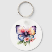 Porte-clés Papillon et fleurs (Verso)