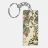 Porte-clés Papillon et libellule à fleurs rouges (Devant gauche)