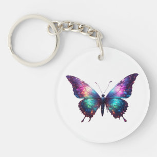 Porte-clés Papillon Galaxy Art - Papillon brillant coloré
