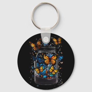 Porte-clés papillon hors de la bouteille