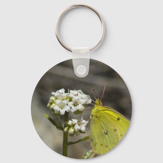 Porte-clés Papillon jaune (Recto)