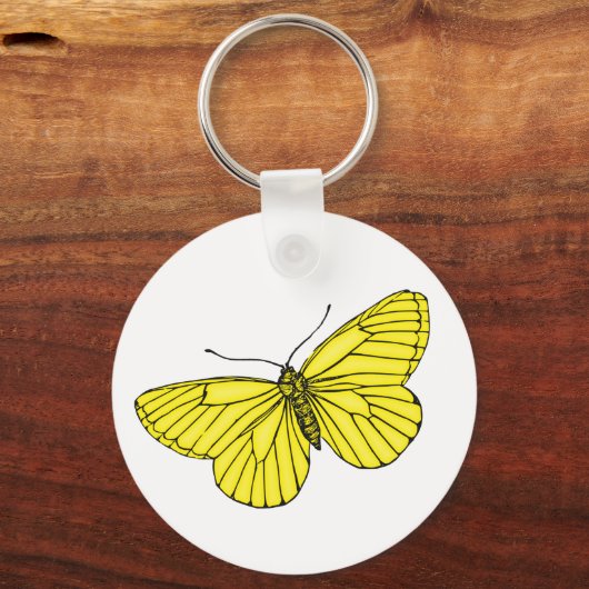 Porte-clés Papillon jaune (Recto)
