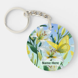 Porte-clés Papillon jaune Lily porte - clé