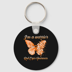Porte-clés Papillon Je suis un guerrier RSD Sensibilisation a
