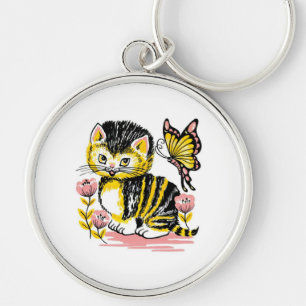 Porte-clés Papillon & Kitten