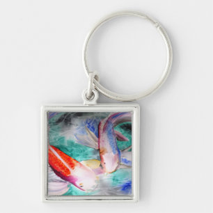 Porte-clés Papillon Koi aquarelle Art Poisson Japonais