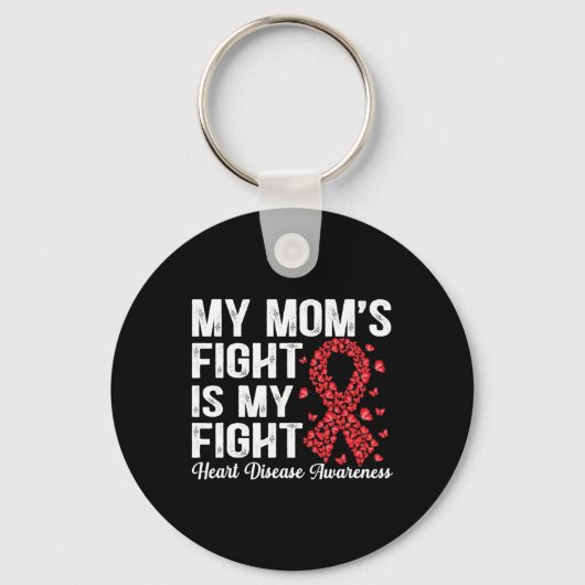 Porte-clés Papillon Le combat de ma mère est mon combat Malad (Recto)